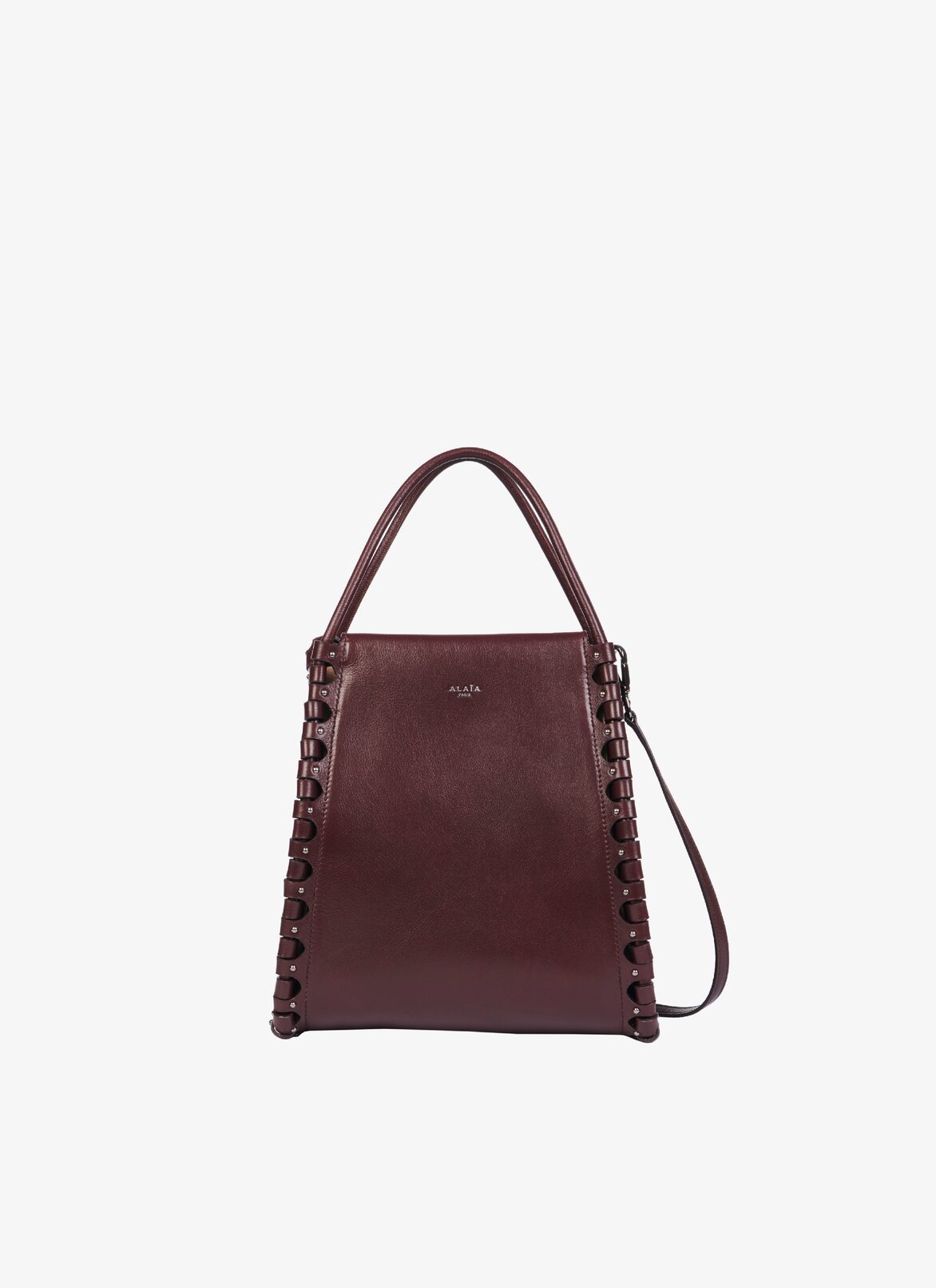SMALL HINGE LEATHER BAG ALAÏA ALMANDITE SMALL HINGE LEATHER BAG